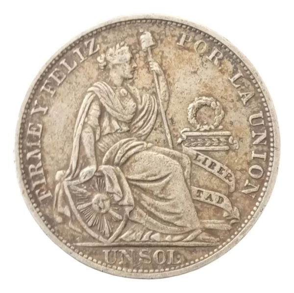 Moneda Perú 1 Sol De Oro 1895 Plata 0.9(p132 (Usado)