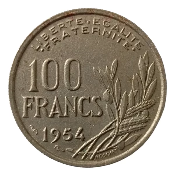 Moneda Francia 100 Francs 1954 (&21 (Usado)