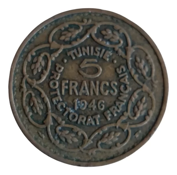 Moneda Tunisie Protectorado Francés Francs 1946 (&1003 (Usado)