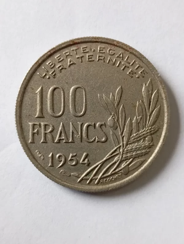 Moneda Francia 100 Francs 1954 (&21 (Usado) - Imagen 2