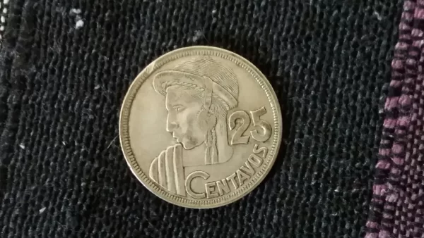 Moneda Guatemala 25 Centavos 1955 Plata 0.720 (p109 (Usado) - Imagen 3