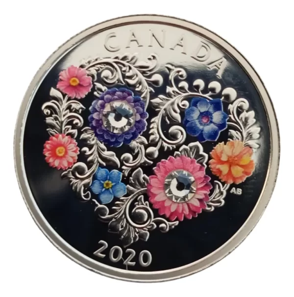 Moneda Canada 3 Dollar 2020 Plata 0.999 Día Del Amor (&1080 (Usado)