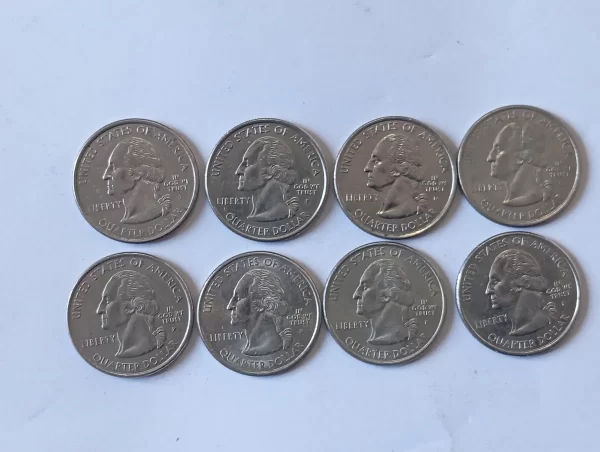 8 Monedas Estados Unidos 25 Cents Diferentes Estados (Usado) - Imagen 4