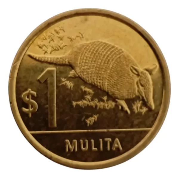 Moneda Uruguay 1 Peso 2019 Mulita (&1612 (Usado)