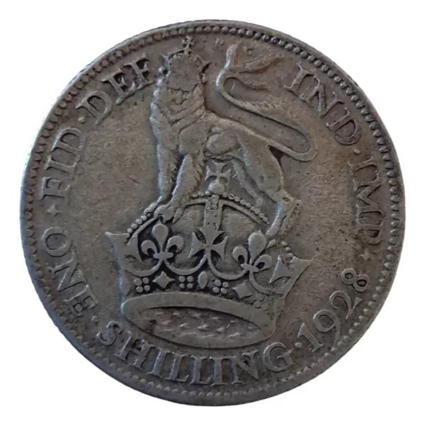Moneda Inglaterra One Shilling 1928 Plata 0.5 (&153 (Usado)