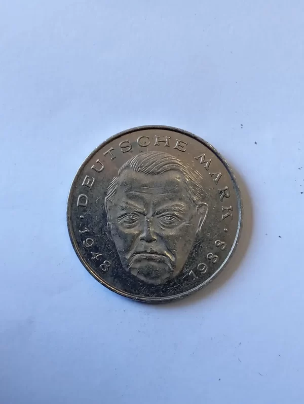 Moneda Alemana 2 Marcos 1990 Ludwig Erhard (&1687 (Usado) - Imagen 2
