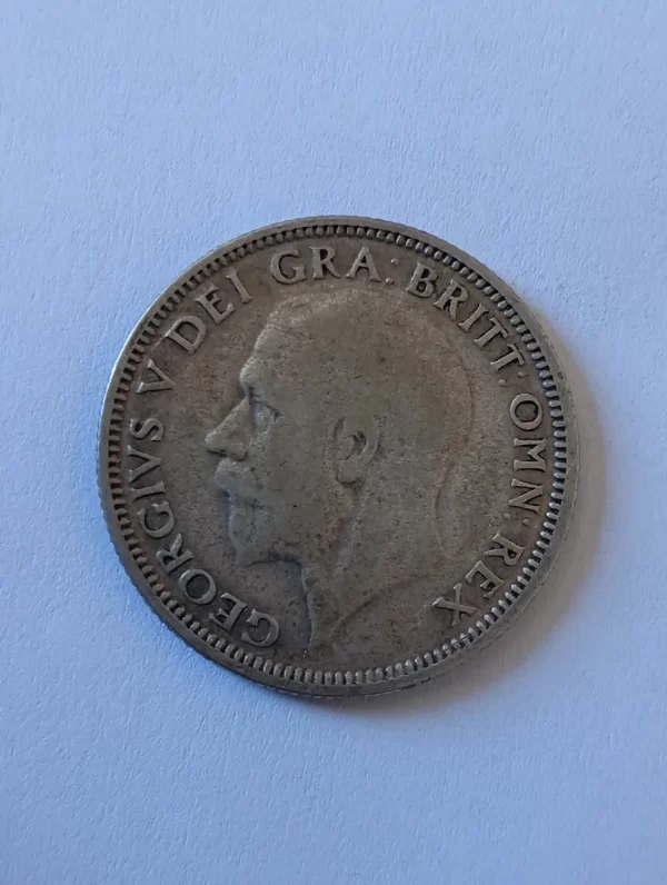 Moneda Inglaterra One Shilling 1928 Plata 0.5 (&153 (Usado) - Imagen 2
