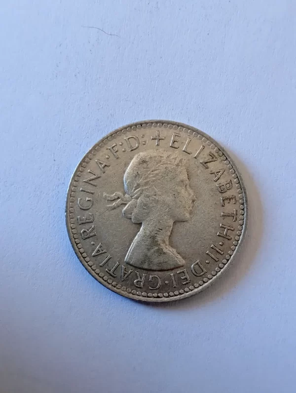 Moneda Australia One Shilling 1960 Plata 0.5(&152 (Usado) - Imagen 2