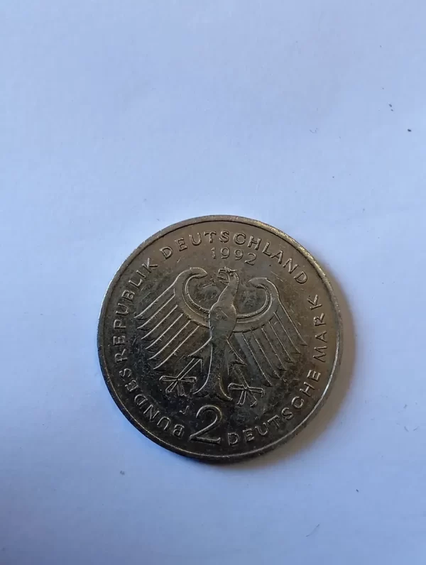Moneda Alemana 2 Marcos 1990 Ludwig Erhard (&1687 (Usado) - Imagen 3