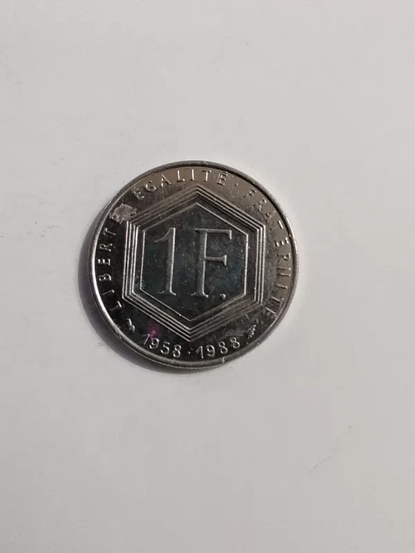 Moneda Francia 1 Franc 1988 Charles De Gaulle (&762 (Usado) - Imagen 3