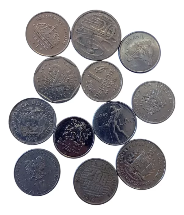 12 Monedas Extranjeras 12 Países Diferentes ( S6 (Usado)