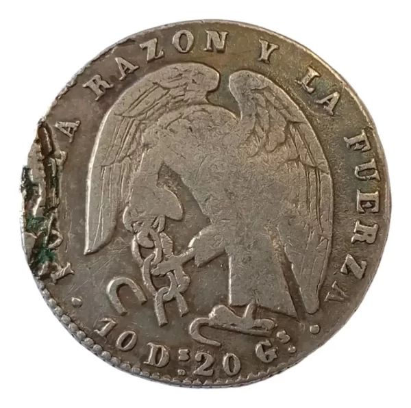 Moneda Chile 2 Reales 1946 Plata 0.9 Falla Cuño(p74 (Usado)