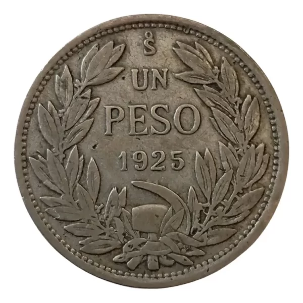 Moneda Chile 1 Peso 1925 Plata 0.5 (p33 (Usado)