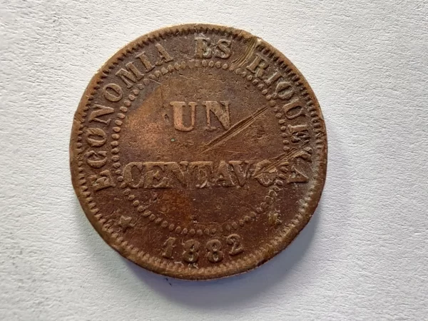 Moneda Chile 1 Centavo 1882 (&493 (Usado) - Imagen 2