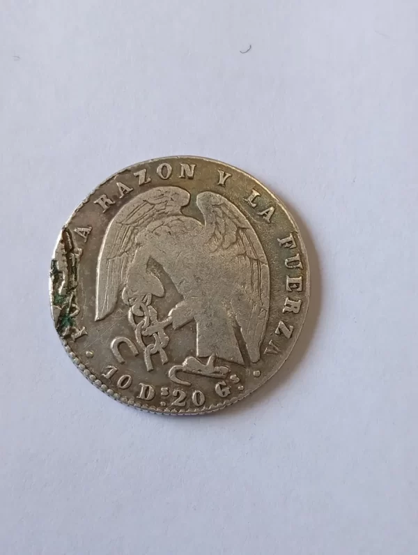 Moneda Chile 2 Reales 1946 Plata 0.9 Falla Cuño(p74 (Usado) - Imagen 2