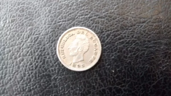 Moneda Ecuador 5 Centavos 1/2 Sucre 1893 Plata 0.900 (p90 (Usado) - Imagen 2