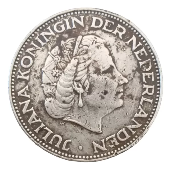 Moneda Paises Bajos 2 1)2 Gulden 1960 Plata 0.720 (p18 (Usado)