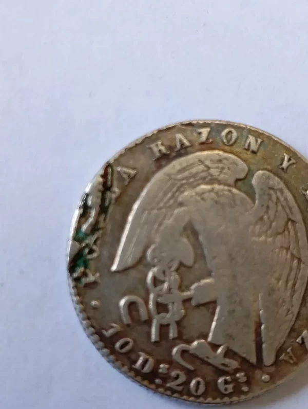 Moneda Chile 2 Reales 1946 Plata 0.9 Falla Cuño(p74 (Usado) - Imagen 4