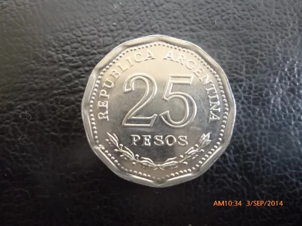 Moneda Argentina 25 Pesos Faustino Sarmiento  (Usado) - Imagen 2