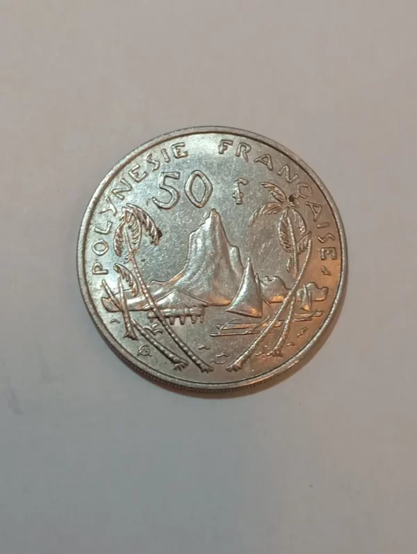 Moneda Polinesia Francesa 50 Francos 1967(&1187 (Usado) - Imagen 2