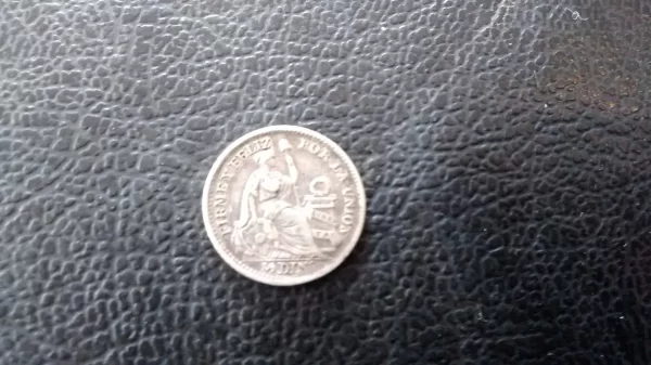 Moneda Peru 1/2 Dinero 1908 Plata 0.900 (p88 (Usado) - Imagen 2