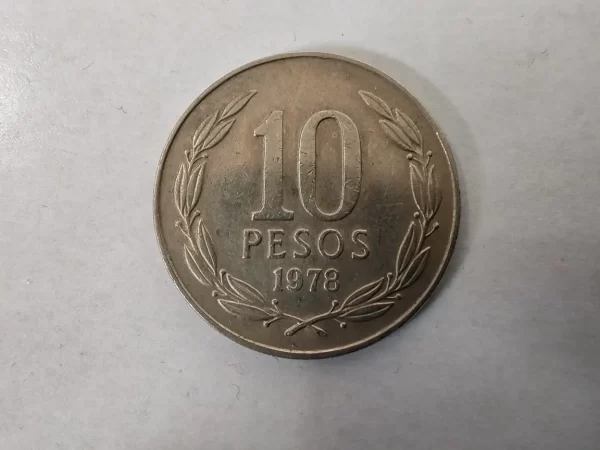 Moneda Chile 10 Pesos 1978(&1123 (Usado) - Imagen 2