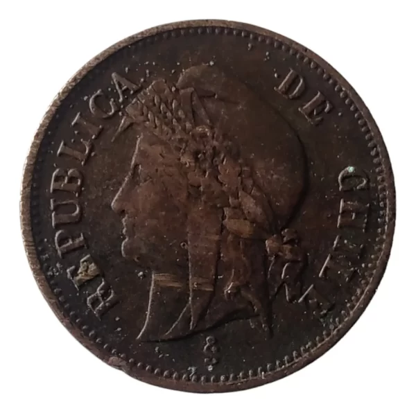 Moneda Chile 1 Centavo 1894 (&824 (Usado) - Imagen 3