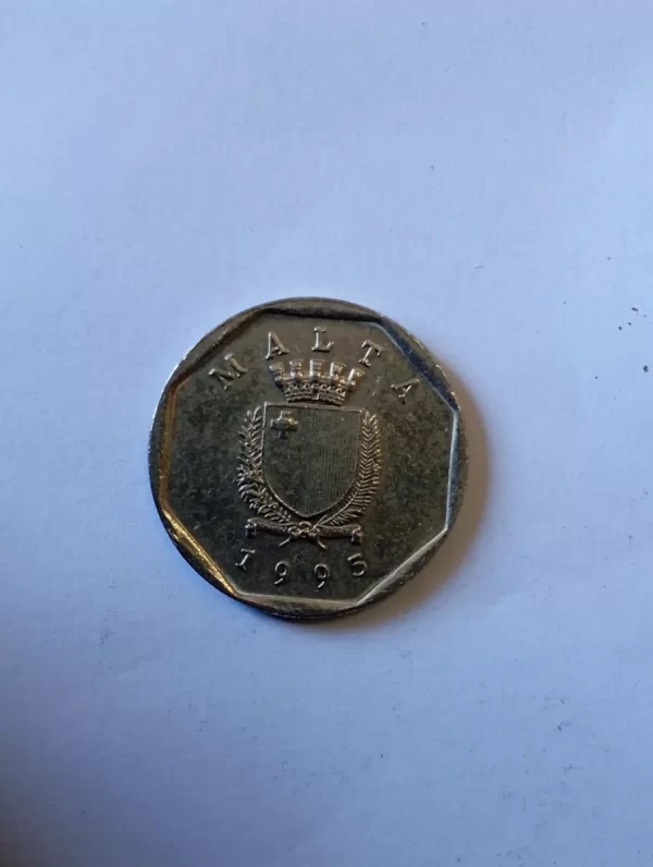Moneda Malta 5 Cents 1995 Cangrejo (&1537 (Usado) - Imagen 3