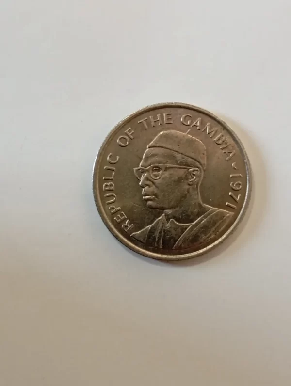 Moneda Gambia 25 Bututs 1971 Palma (&522 (Usado) - Imagen 3