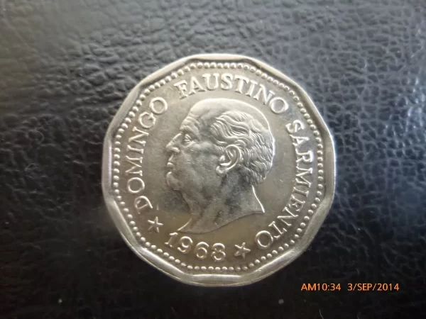 Moneda Argentina 25 Pesos Faustino Sarmiento  (Usado) - Imagen 3