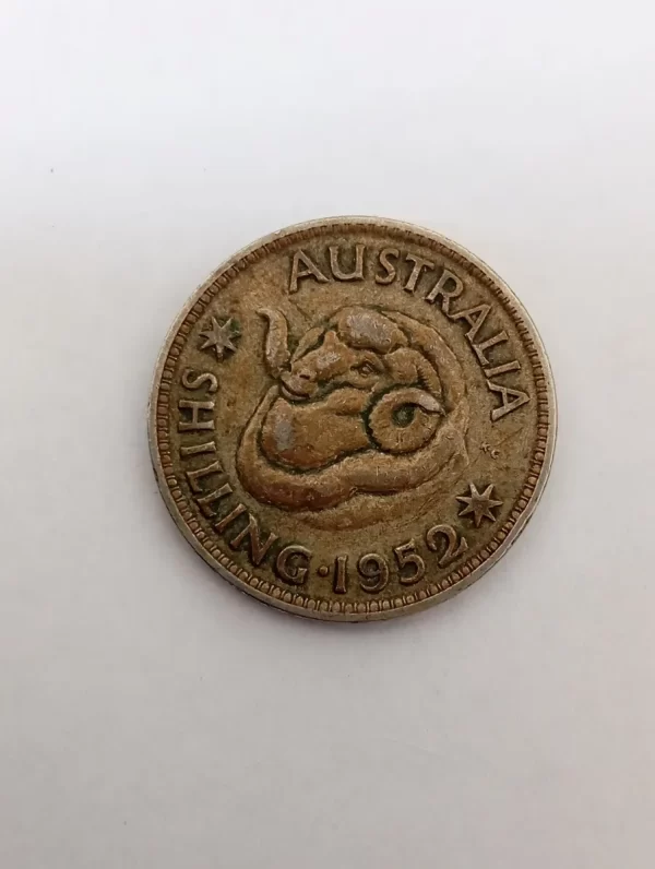 Moneda Australia 1 Shilling 1952 Plata 0.5(&1638 (Usado) - Imagen 3