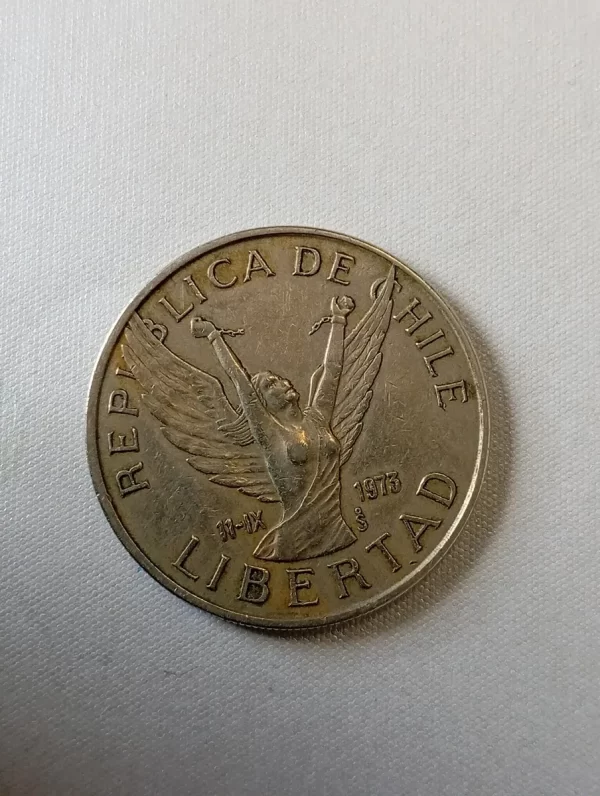 Moneda Chile 5 Pesos 1976 Año Escaso (&1419 (Usado - Imagen 3