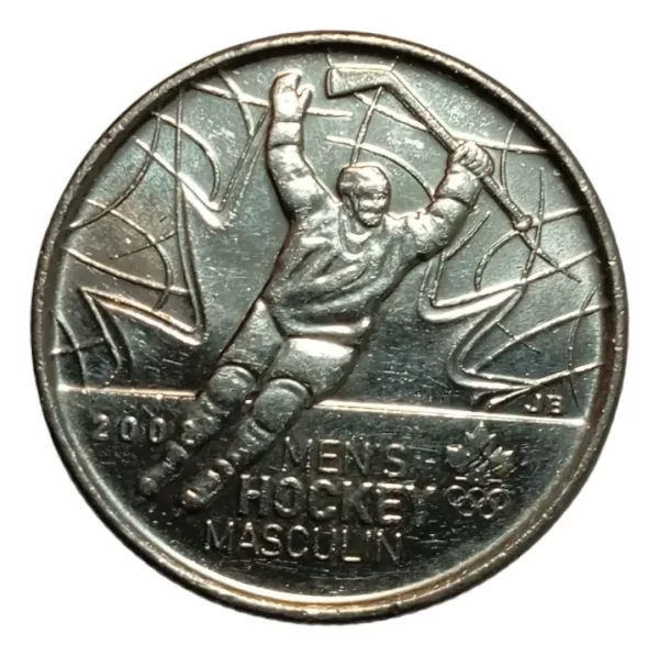 Moneda Canada 25 Cents 2009 Hookey  (Usado)
