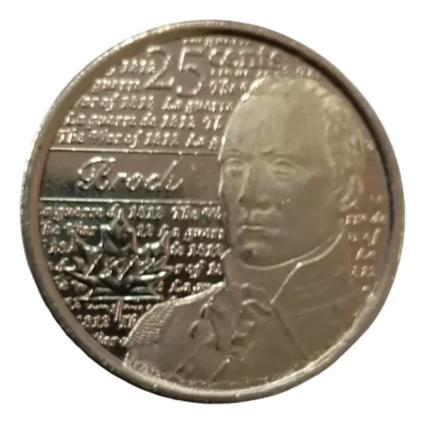 Moneda Canada 25 Cents Broch 2012(&63 (Usado)