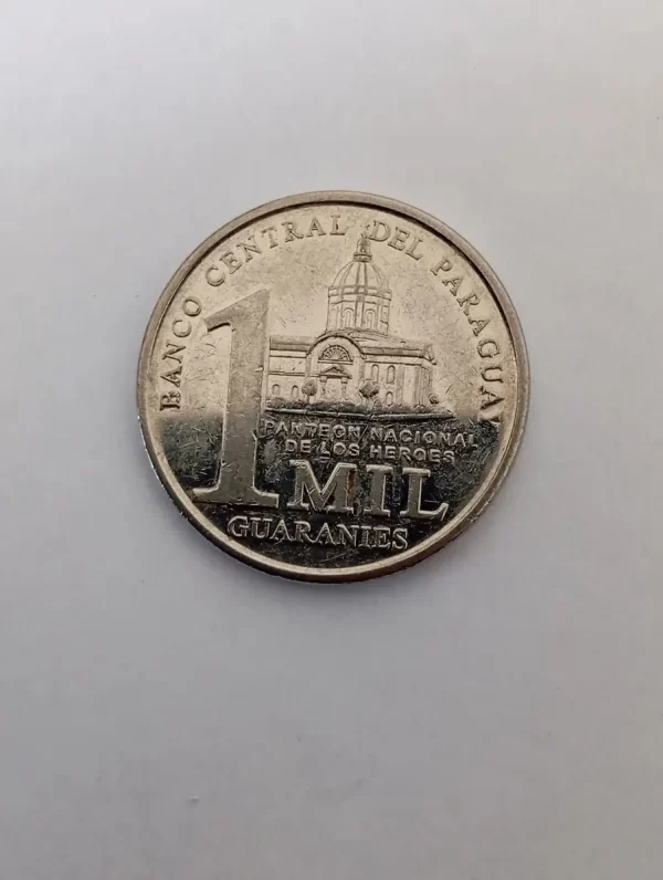Moneda Paraguay 1 Mil Guaraníes 2018 Panteón (&1630 (Usado) - Imagen 2