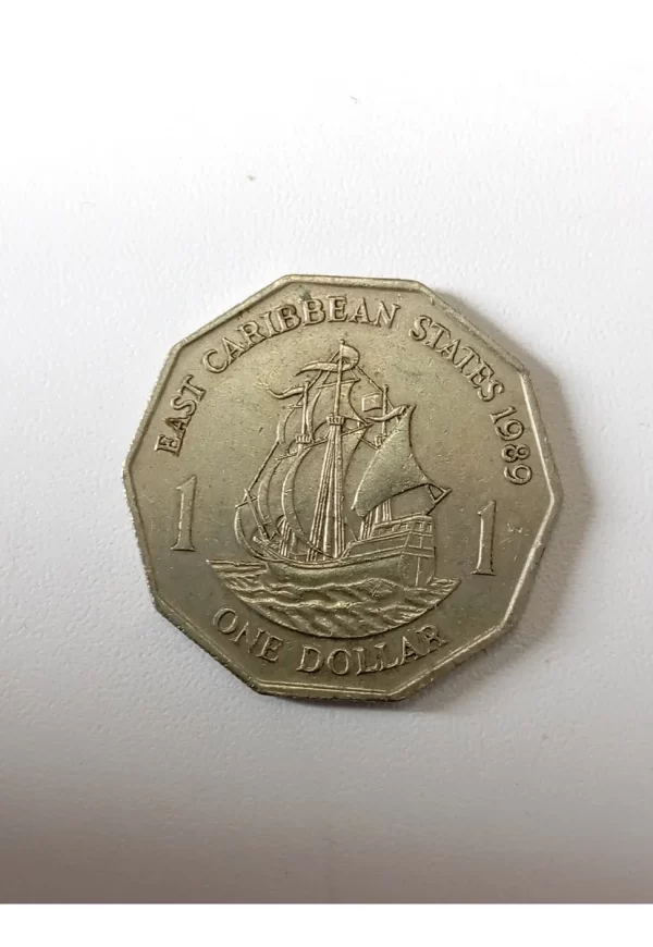 Moneda Estados Del Caribe 1 Dólar 1989(&1158. (Usado) - Imagen 2