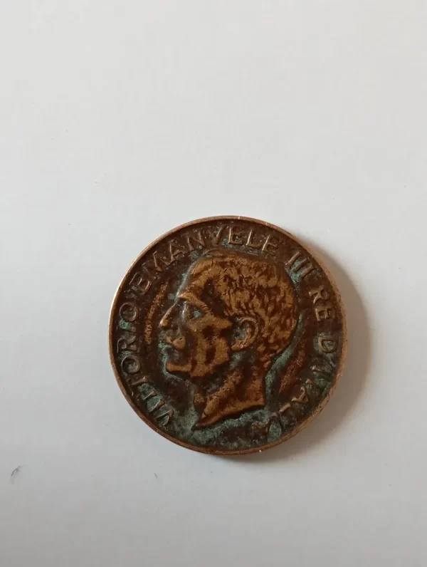 Moneda Italia 5 Céntimos 1927 Victorio Emanuele (&683 (Usado) - Imagen 2