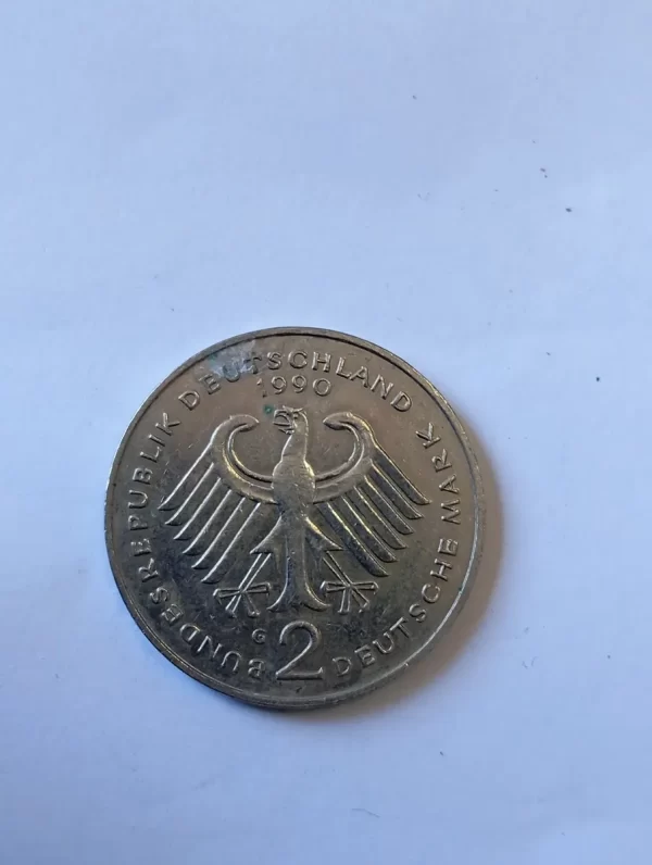 Moneda Alemana 2 Marcos 1979 Kurt Shumacher (&1693 (Usado - Imagen 3