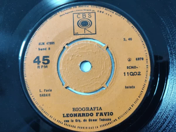Vinilo Single De Leonardo Favio Biografía (119c (Usado) - Imagen 2