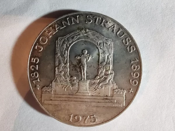 Moneda Austria 100 Schilling 1975 0.640 J Straus (p96 (Usado) - Imagen 3