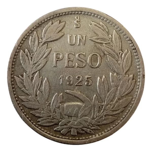 Moneda Chile 1 Peso 1925 Plata 0.5 (p98 (Usado)