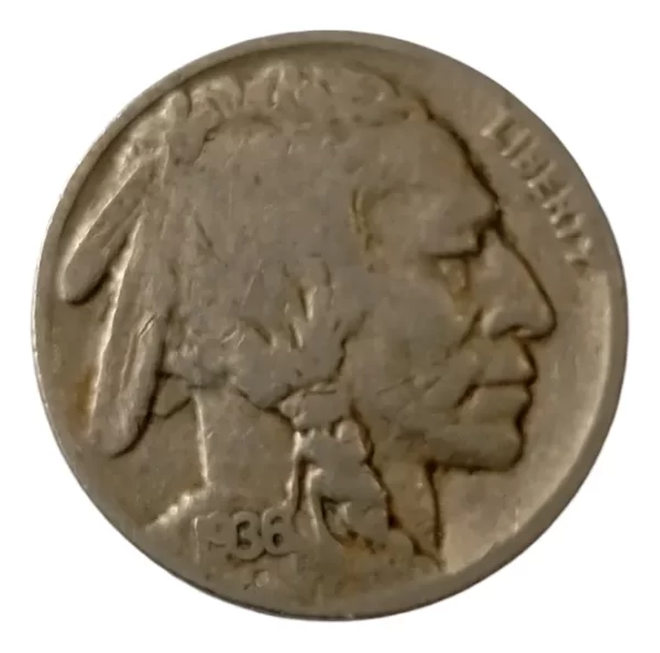 Moneda Estados Unidos 5 Cents Búfalo 1936 (&8 (Usado)