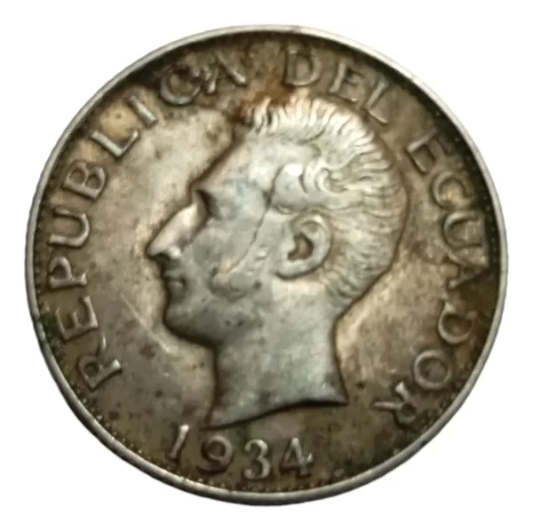 Moneda De Ecuador 1 Sucre 1934 0.720 Ceca Philausa (p30 (Usado
