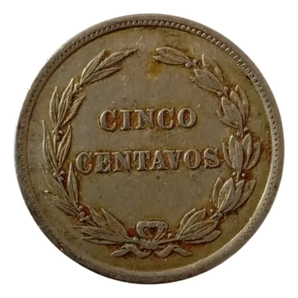Moneda Ecuador 5 Centavos 1918 Escaso (&909 (Usado)