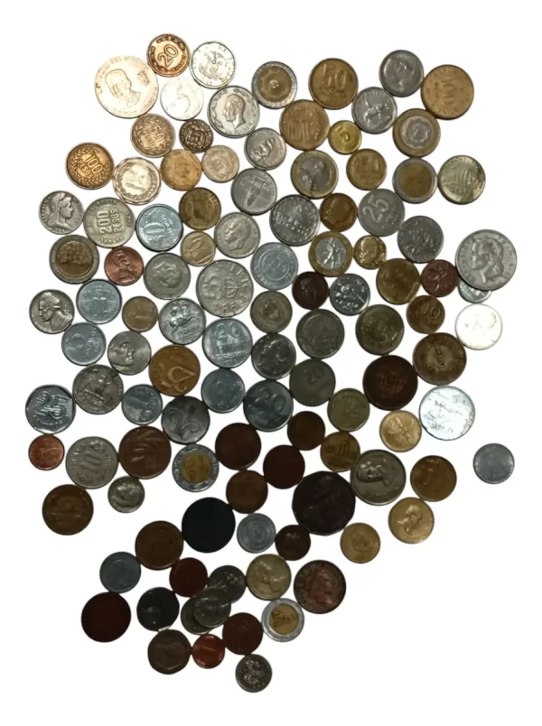 100 Monedas Diferentes Internacionales 28 Países (Usado)