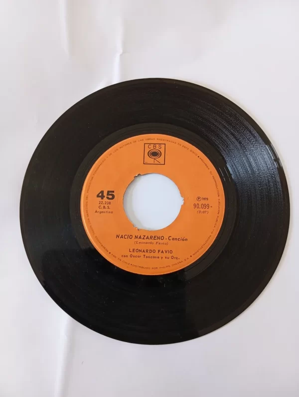 Vinilo Single De Leonardo Favio Nació Nazareno (c175 (Usado) - Imagen 3