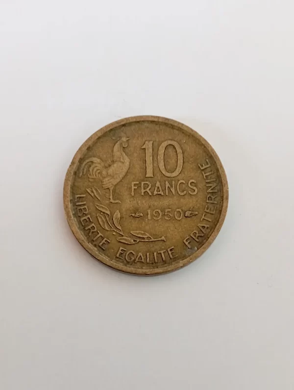Moneda Francia 10 Francs 1950 Gallo (&440 (Usado) - Imagen 2