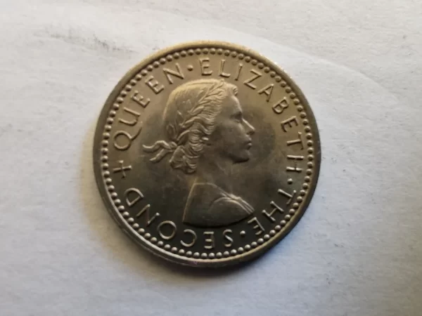 Moneda New Zelanda 3 Pence 1959 (&760 (Usado) - Imagen 3