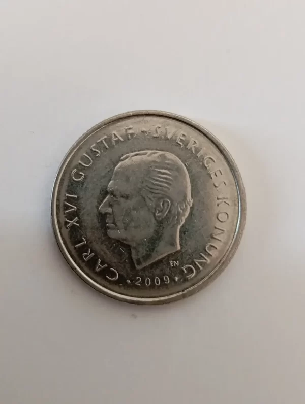 Moneda Suecia 1 Korona 2009 200 Años Separacion .de Finlandia (Usado) - Imagen 2