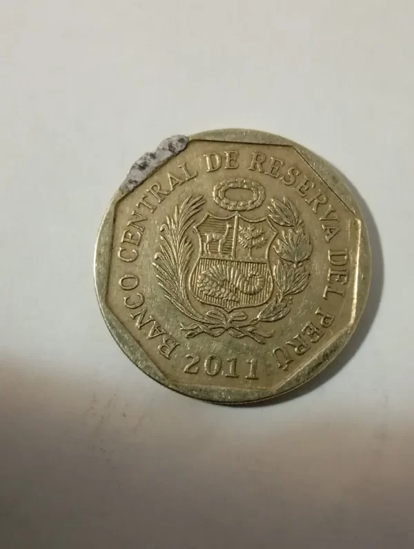 Moneda Perú 1 Sol 2011 Machu Pichu (&209 (Usado - Imagen 3